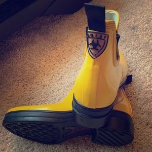 Ariat yellow ankle rubber boots